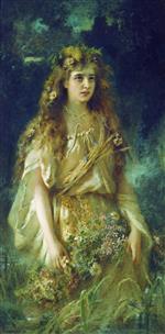 Konstantin Egorovich Makovsky  - Bilder Gemälde - Ophelia-2