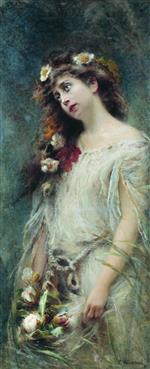 Konstantin Egorovich Makovsky  - Bilder Gemälde - Ophelia-3