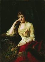 Konstantin Egorovich Makovsky  - Bilder Gemälde - Portrait of a Lady-2