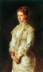 Konstantin Egorovich Makovsky  - Bilder Gemälde - Portrait of a Woman in White