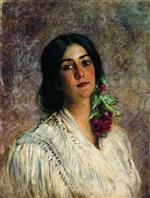 Konstantin Egorovich Makovsky  - Bilder Gemälde - Portrait of a Woman-3