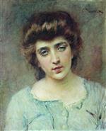 Konstantin Egorovich Makovsky  - Bilder Gemälde - Portrait of a Woman-4