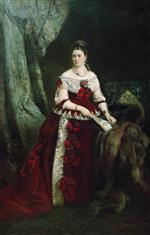 Konstantin Egorovich Makovsky  - Bilder Gemälde - Portrait of Countess Vera Zubova