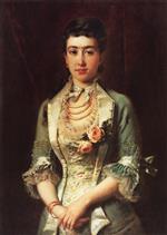 Konstantin Egorovich Makovsky  - Bilder Gemälde - Portrait of E.P. Letkova