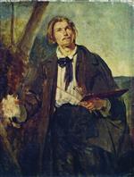 Konstantin Egorovich Makovsky  - Bilder Gemälde - Portrait of Painter Alexander Popov-2