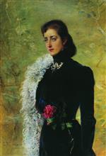 Konstantin Egorovich Makovsky  - Bilder Gemälde - Portrait of V.V. Bakhrushina
