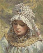 Konstantin Egorovich Makovsky  - Bilder Gemälde - Russian Beauty