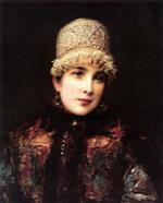 Konstantin Egorovich Makovsky  - Bilder Gemälde - Russian Beauty-3