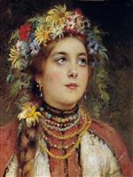 Konstantin Egorovich Makovsky  - Bilder Gemälde - Russian Beauty-4