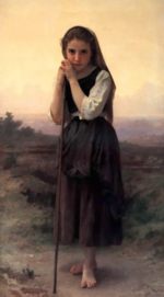 William Bouguereau  - Peintures - Petite bergère 