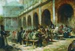 Konstantin Egorovich Makovsky  - Bilder Gemälde - The Dinner of Pilgrims