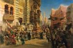 Konstantin Egorovich Makovsky  - Bilder Gemälde - The handing over of the Sacred Carpet in Cairo