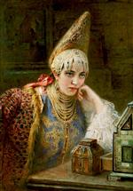 Konstantin Egorovich Makovsky  - Bilder Gemälde - The Young Bride