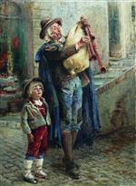 Konstantin Egorovich Makovsky  - Bilder Gemälde - Traveling Musicians