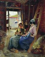 Konstantin Egorovich Makovsky  - Bilder Gemälde - Two Breton Women