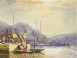 Konstantin Egorovich Makovsky  - Bilder Gemälde - Unloading Boats on the Bosphorus