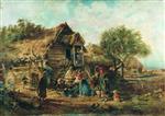 Konstantin Egorovich Makovsky  - Bilder Gemälde - Village Scene