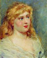 Konstantin Egorovich Makovsky  - Bilder Gemälde - Woman with Blonde Hair