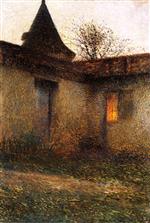 Henri Martin - Bilder Gemälde - A Bastide Courtyard