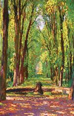 Henri Martin - Bilder Gemälde - Allée dans le parc du chateau de Versailles