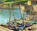 Henri Martin - Bilder Gemälde - Bateaux de Peche de Collioure