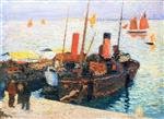 Henri Martin - Bilder Gemälde - Boats in the Bay of St. Malo