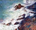 Henri Martin - Bilder Gemälde - By the Sea, Cliff