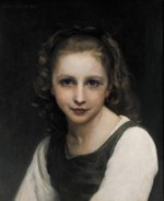 William Bouguereau  - Bilder Gemälde - Portrait eines jungen Mädchens