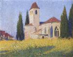 Henri Martin - Bilder Gemälde - Church in Labastide-2