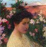 Henri Martin  - Bilder Gemälde - Dans les fleurs