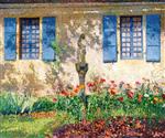 Henri Martin  - Bilder Gemälde - Flower Bed in front of the Windows at Marquayrol, in Labastide du Vert