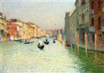 Henri Martin  - Bilder Gemälde - Gondolas in Venice