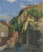 Henri Martin  - Bilder Gemälde - Houses at Collioure