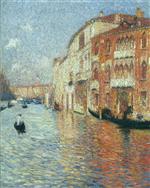 Henri Martin  - Bilder Gemälde - Jaune Palace in Venice