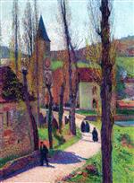 Henri Martin  - Bilder Gemälde - L'Eglise de La Bastide du Vert