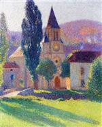 Henri Martin  - Bilder Gemälde - L'église de Labastide du Vert