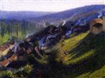 Henri Martin  - Bilder Gemälde - La Bastide du Vert, Morning