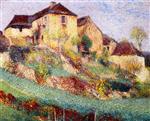 Henri Martin  - Bilder Gemälde - La Grande Maison de la Combe à Labastide-du-Vert en Été