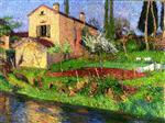 Henri Martin  - Bilder Gemälde - La Maison de Marie-Louise au Printemps à la Bastide-du-Vert