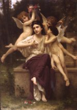 William Bouguereau  - Bilder Gemälde - reve de printemps