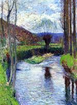 Henri Martin  - Bilder Gemälde - La Rivière Verte au Printemps