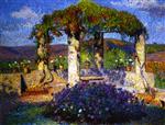 Henri Martin  - Bilder Gemälde - La Tonelle de L'Angle Nord-Ouest du Parc de Marquayrol