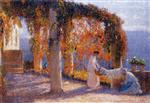 Henri Martin  - Bilder Gemälde - La Treille Fleurie