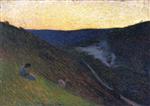 Henri Martin  - Bilder Gemälde - La Valle du Vert au Crepuscule