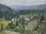 Henri Martin  - Bilder Gemälde - Landscape at Labastide du Vert