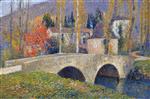 Henri Martin  - Bilder Gemälde - Le Pont de Labastide du Vert en Automne