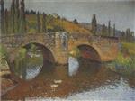 Henri Martin  - Bilder Gemälde - Le pont en Labastide du Vert