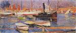 Henri Martin  - Bilder Gemälde - Le Port de Marseille