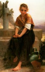 William Bouguereau  - paintings - The Broken Pitcher