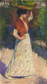 Henri Martin  - Bilder Gemälde - Le Vendangeuse